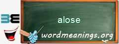 WordMeaning blackboard for alose